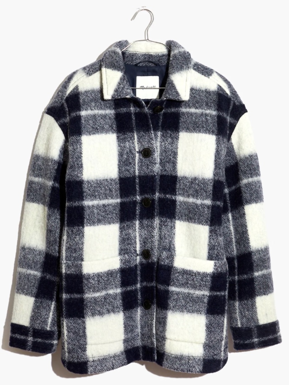 Madewell Walton Shirt-Jacket in Colleton Plaid Wool Blend XL